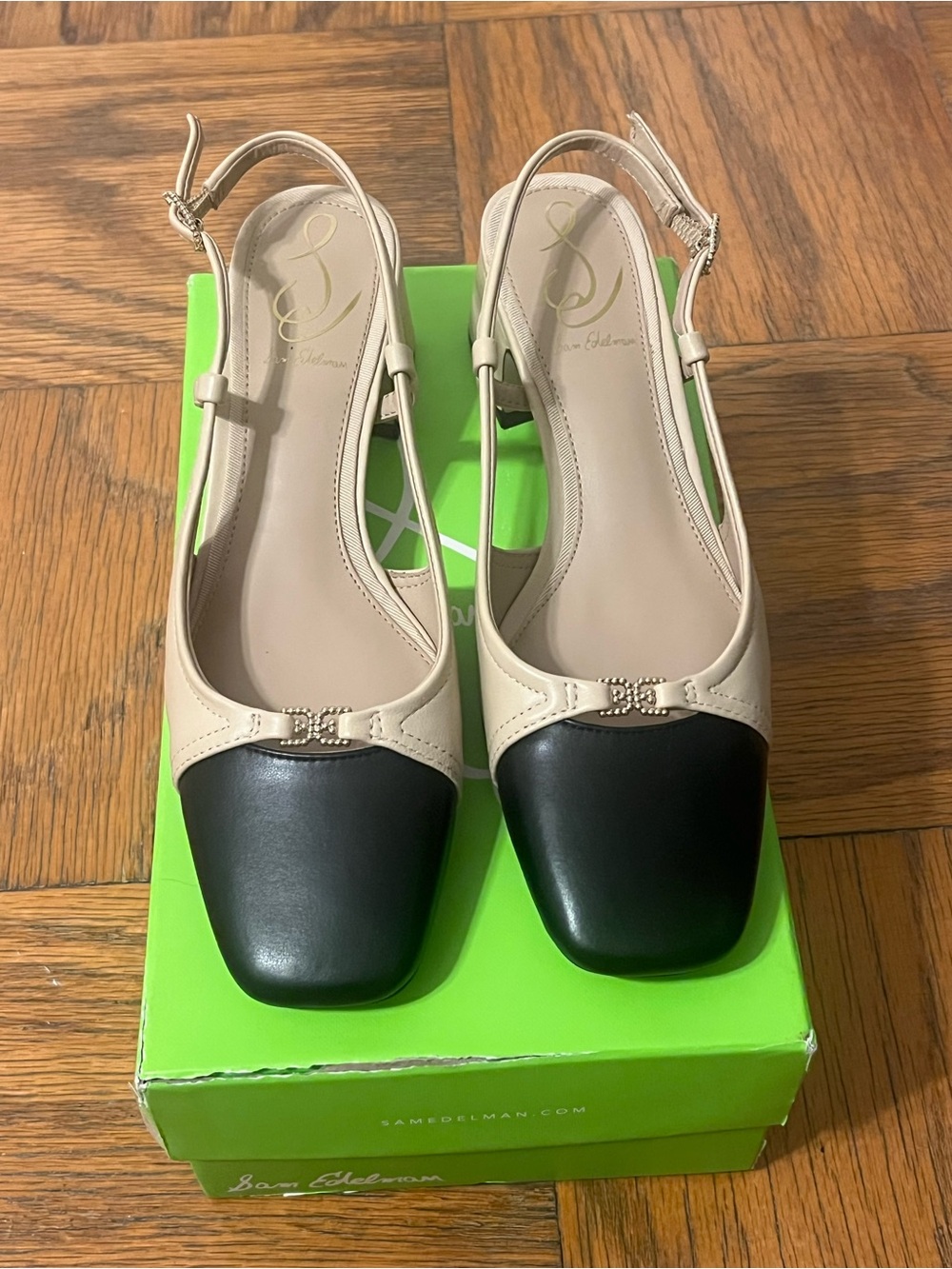 Sam Edelman Sand & Black Tarra Pump